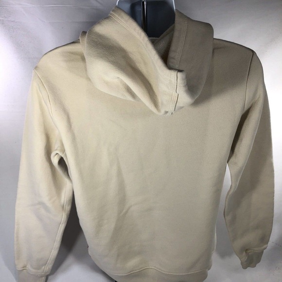 LEVIS HOODIE MENS SMALL BEIGE/TAN/WHITE HOODED SWEATSHIRT PULLOVER - Picture 11 of 15
